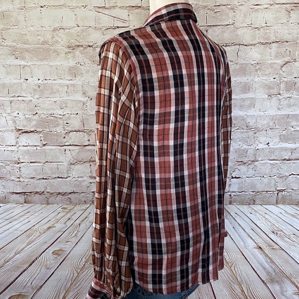 Free People plaid western sequin shirt - Picture 5 of 7